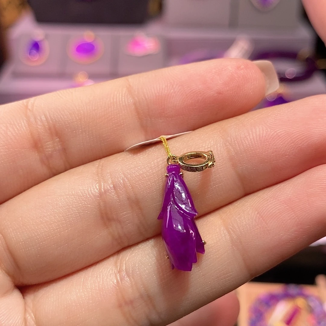 苏纪石（舒俱来）18K金镶嵌吊坠(不含链)