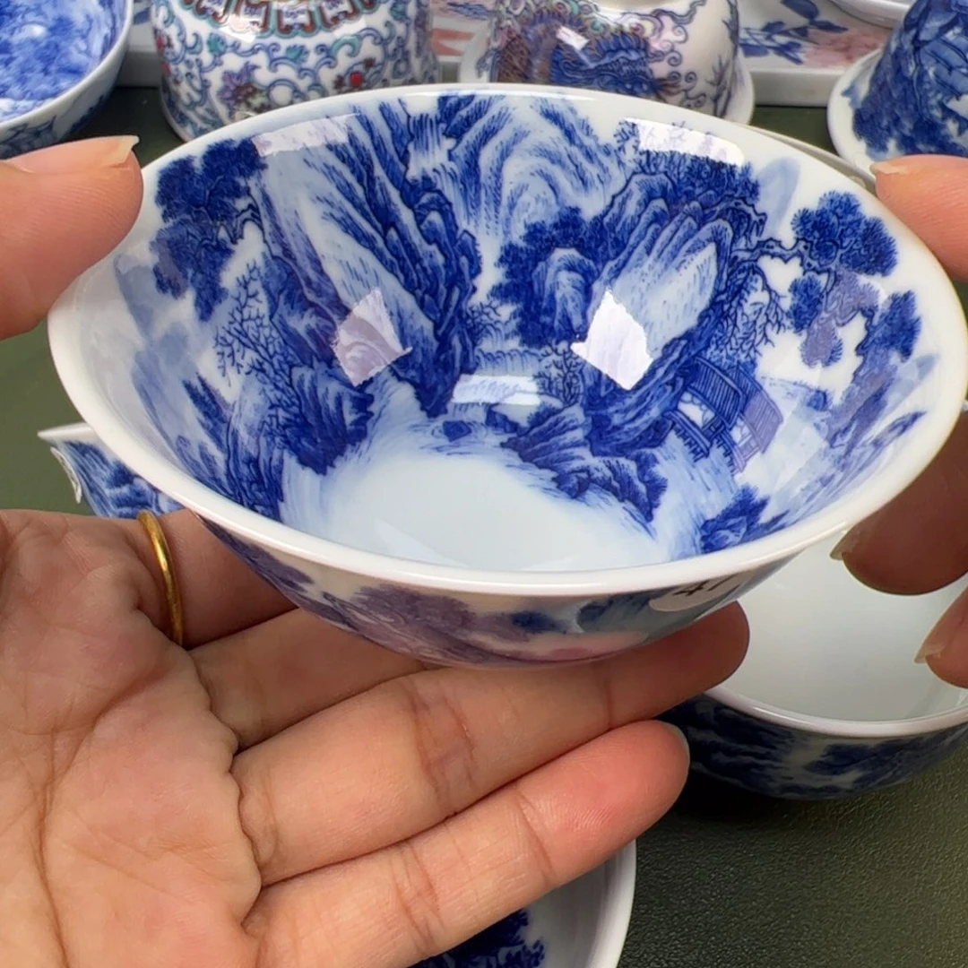景德镇纯手工纯手绘茶具木木47