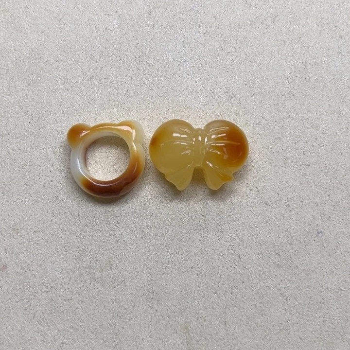 裸石琥珀未镶嵌嘴****?天然蜜蜡配件