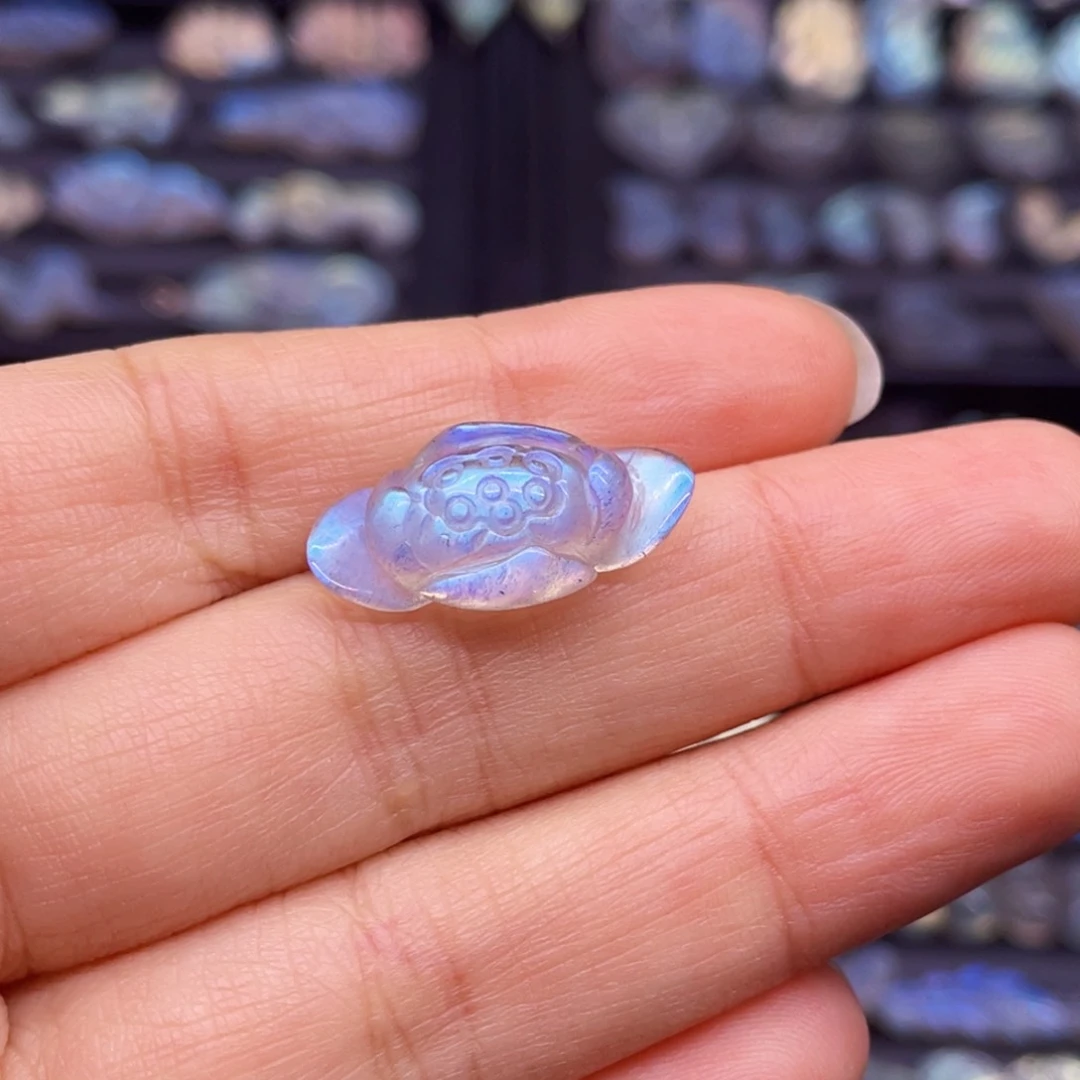 吊坠(不含链)银S925镶嵌长石荧****棒客户定制银扣头