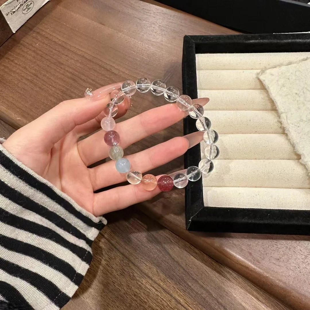 S293 10mm白水彩虹系列手串