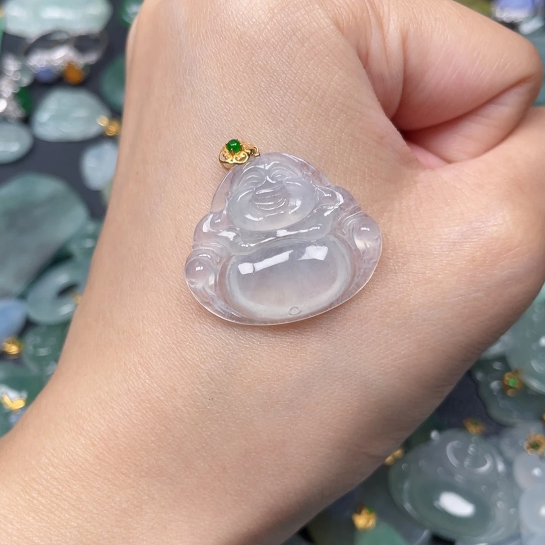 翡翠颈饰18K金镶嵌翡翠