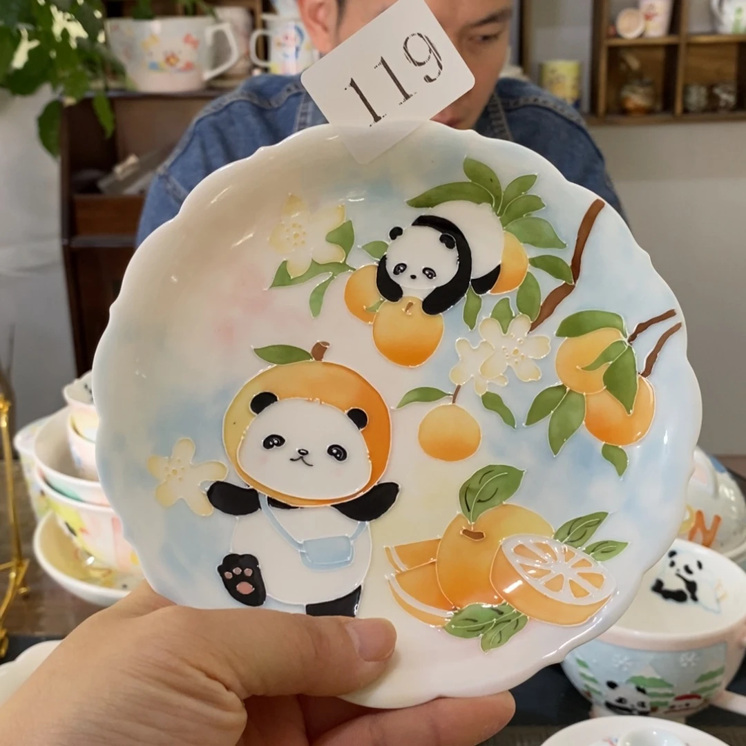 瓷片景德镇釉下彩手绘