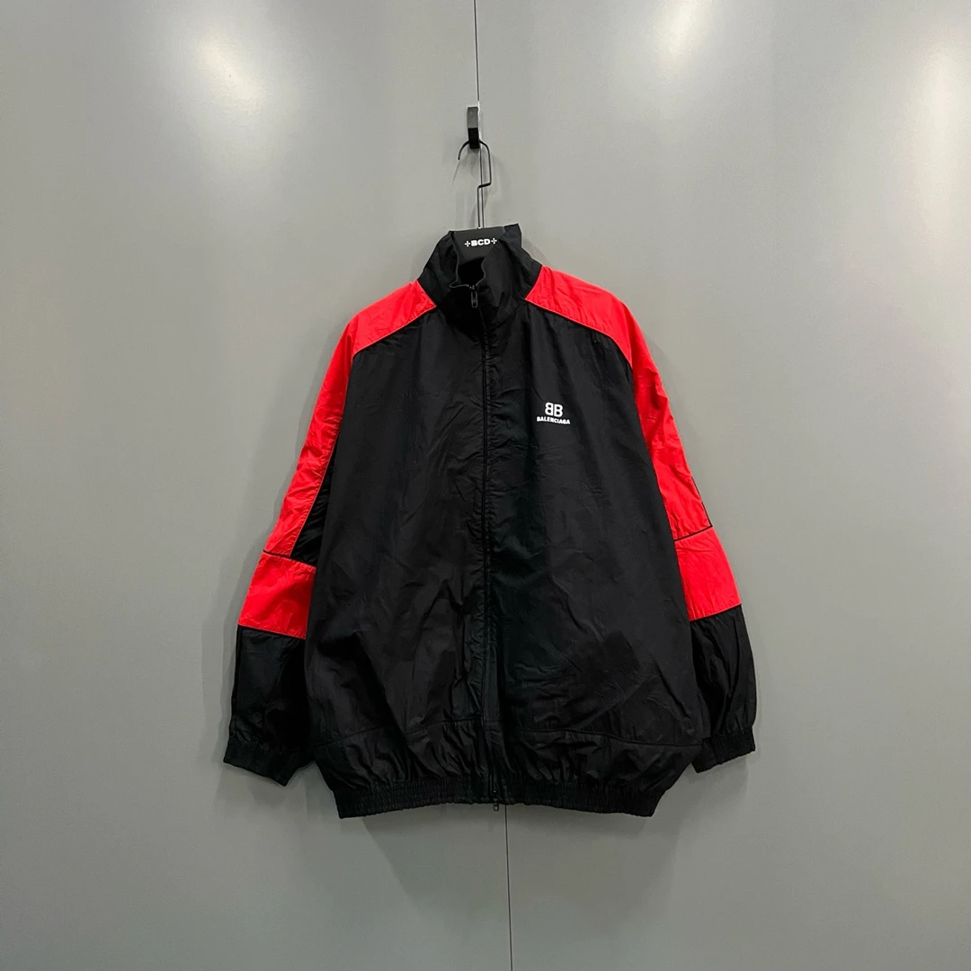 未使用 Balenciaga/巴黎世家 C27 拼接撞色logo校服外套 50码/m