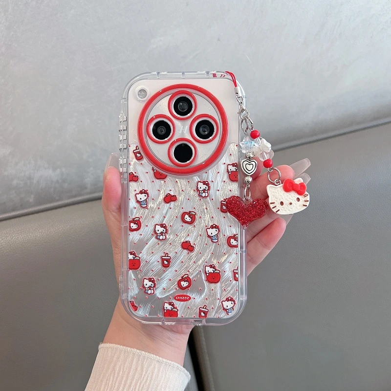 可爱卡通猫羽纱适用苹果华为荣耀手机壳新款vivo小米oppo防摔女款
