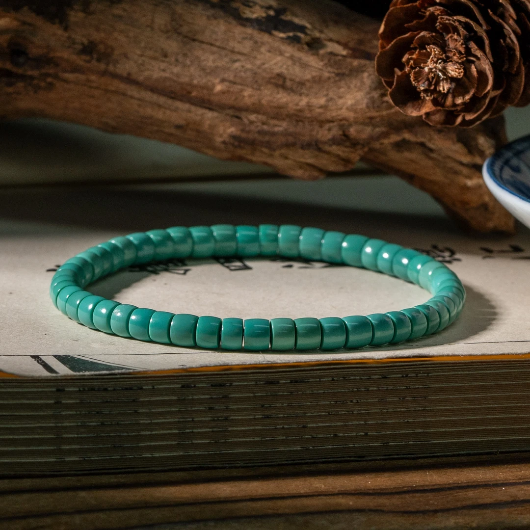 【世间臻宝】典藏顶瓷绿松直切单圈/SQ252/多样性发一件