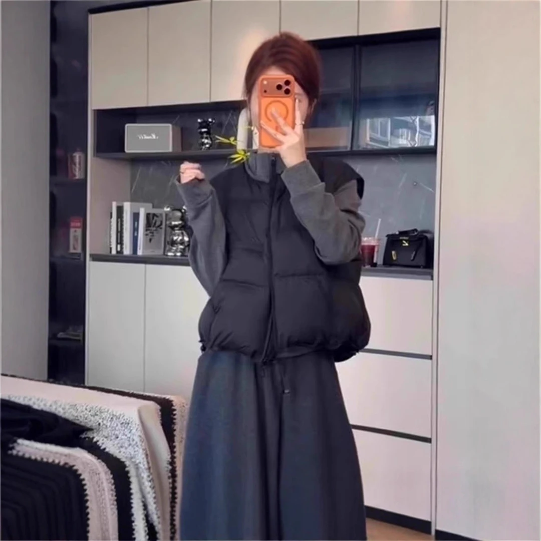 羽绒马甲女2025秋冬新款韩版白鸭绒休闲百搭加厚保暖背心外套上衣