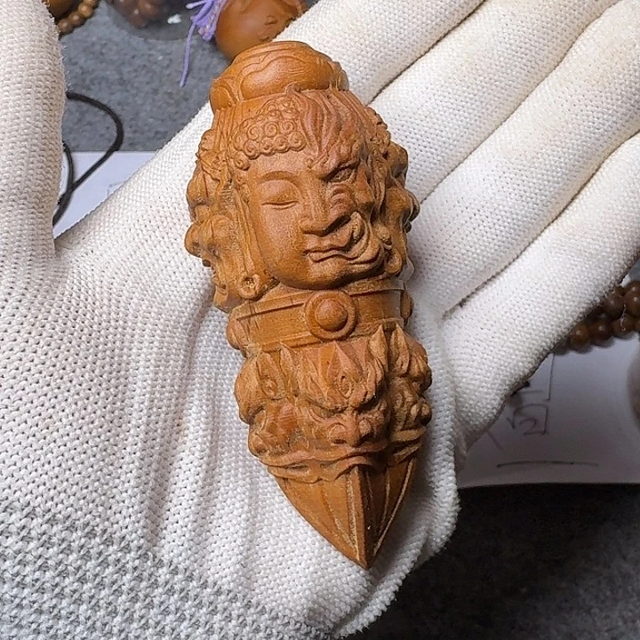 檀香木手串/手链老山檀香雕刻大杵杵把件