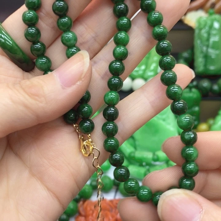 翡翠未镶嵌手链项链28