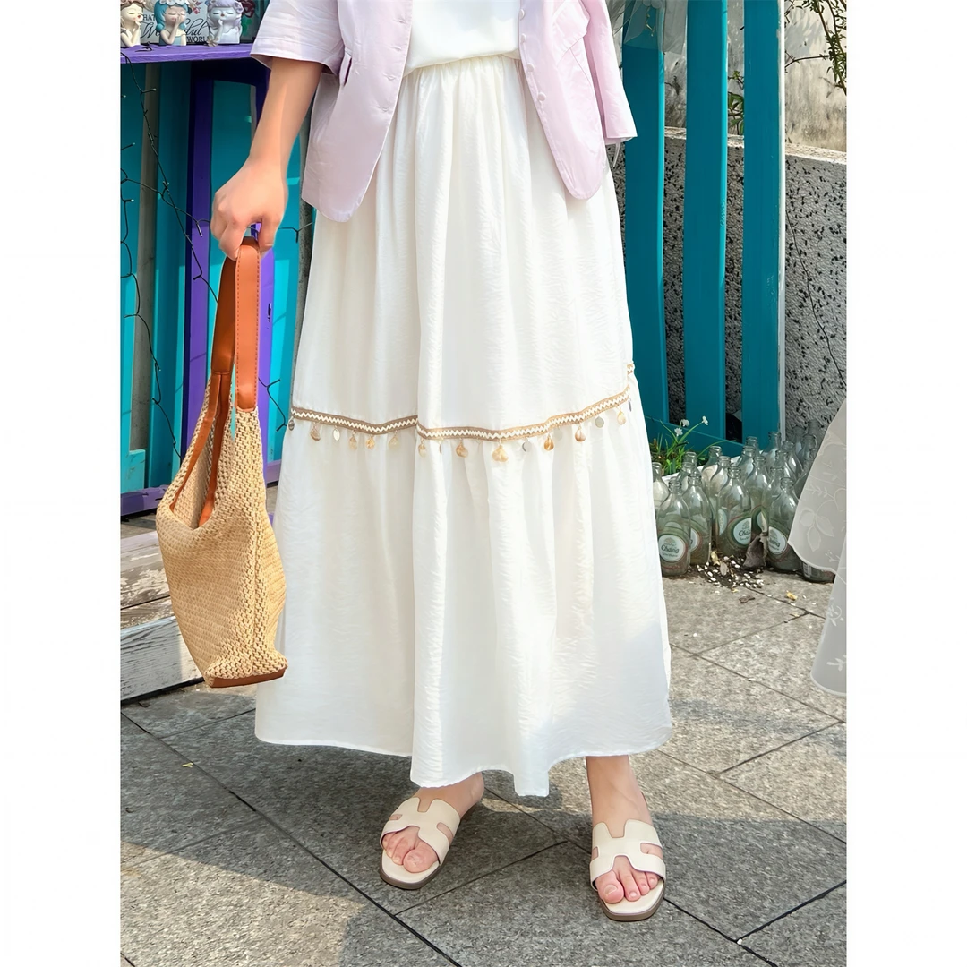 断码捡漏~首尔星梦 / 法式氛围感垂顺显瘦半身裙18249花契大码