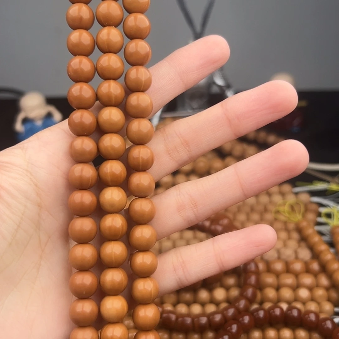 猴头核桃手串微瑕正圆光珠