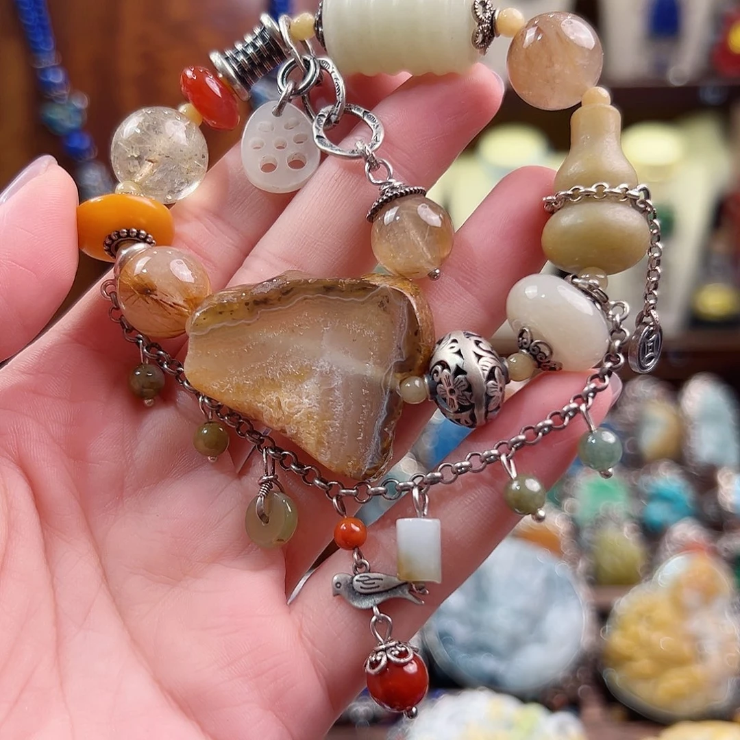 和田玉未镶嵌手链锦钰原创设计款式手链