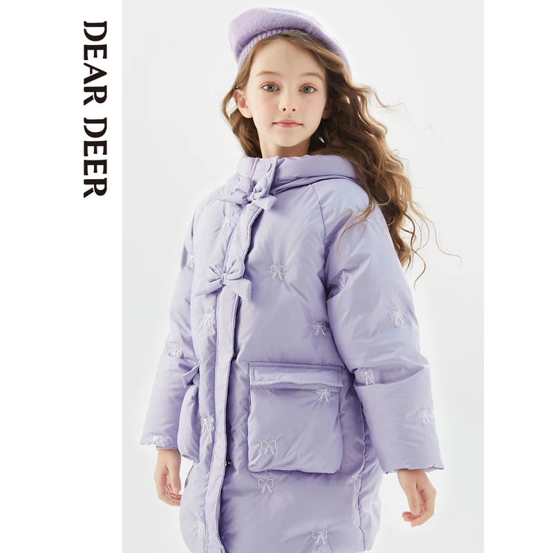 【直播清】迪迪鹿女大童冬季儿童紫色羽绒服C123423415