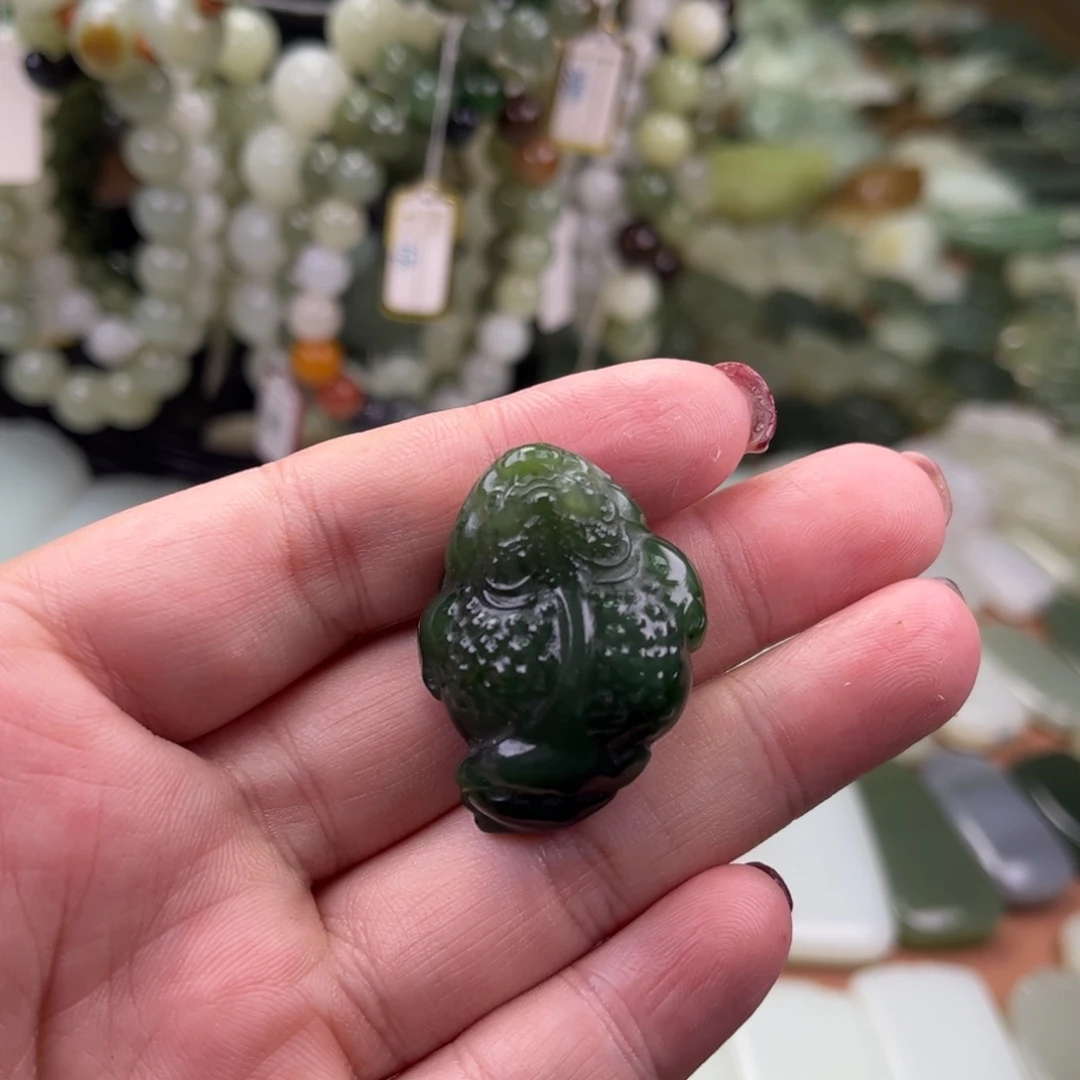 用***3和田玉（碧玉）未镶嵌吊坠(不含链)