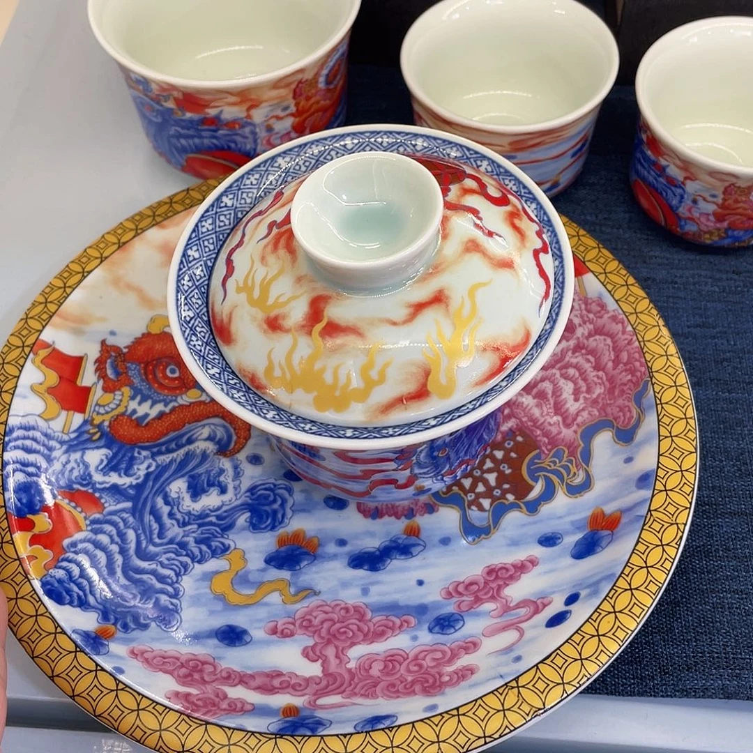 陶景德陶瓷盖碗茶具