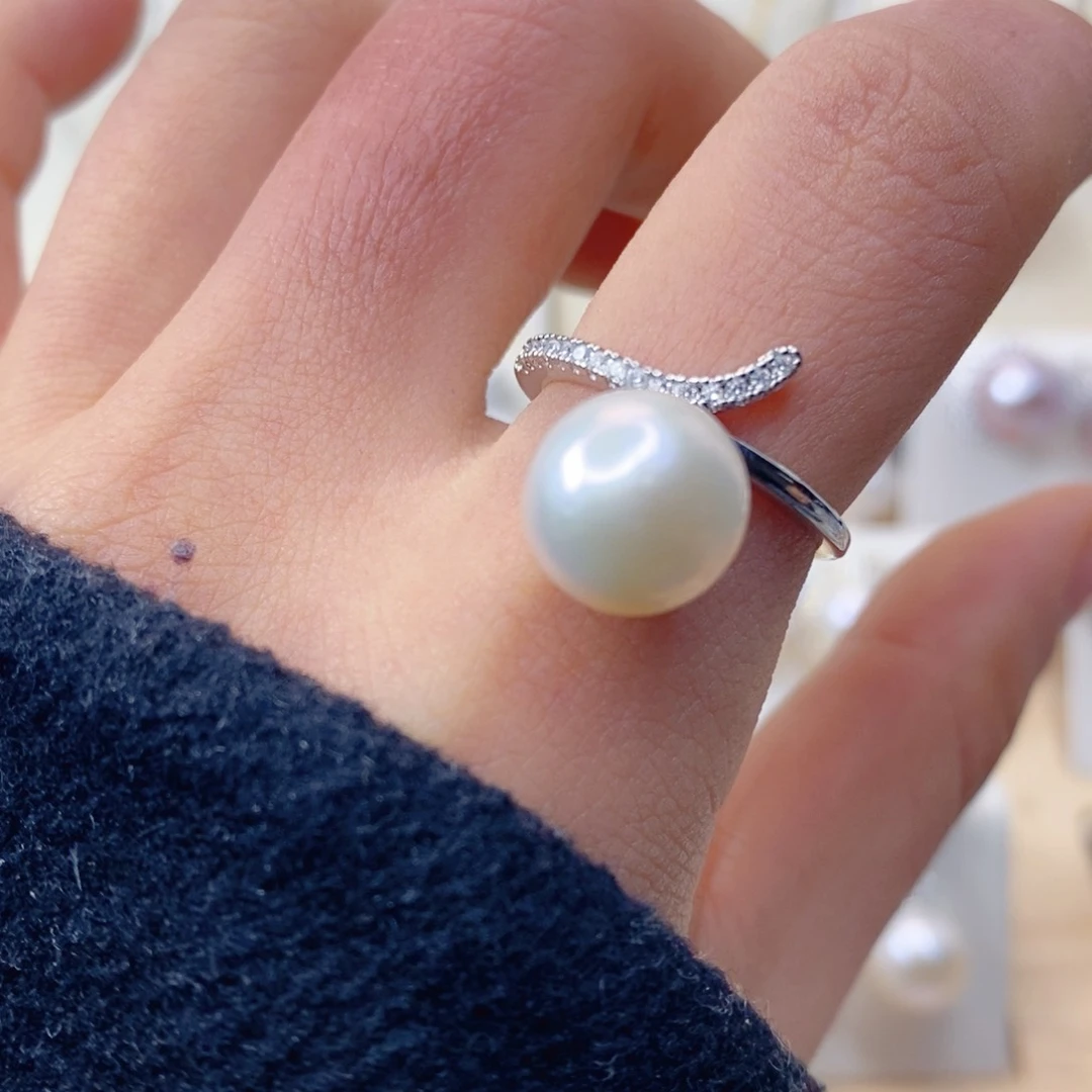 淡水珍珠戒指合金