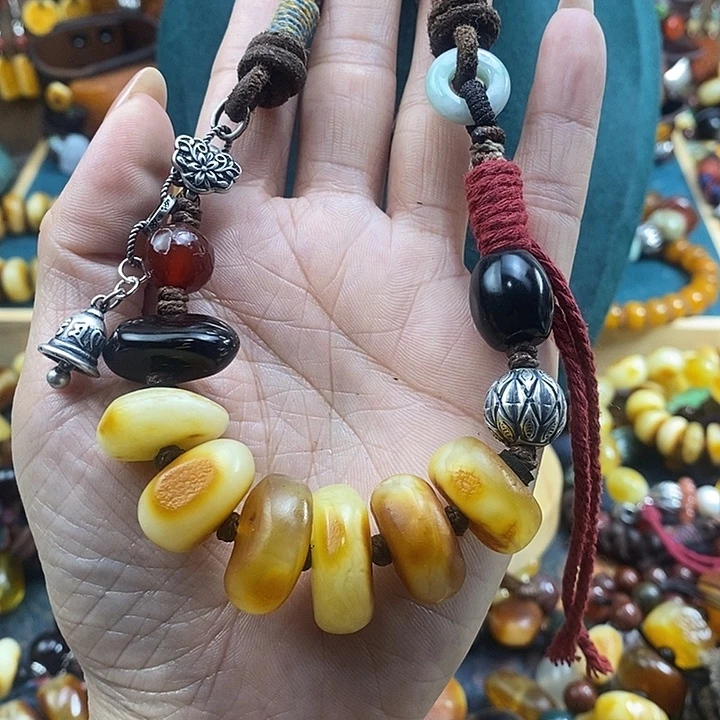 蜜蜡未镶嵌项链项链