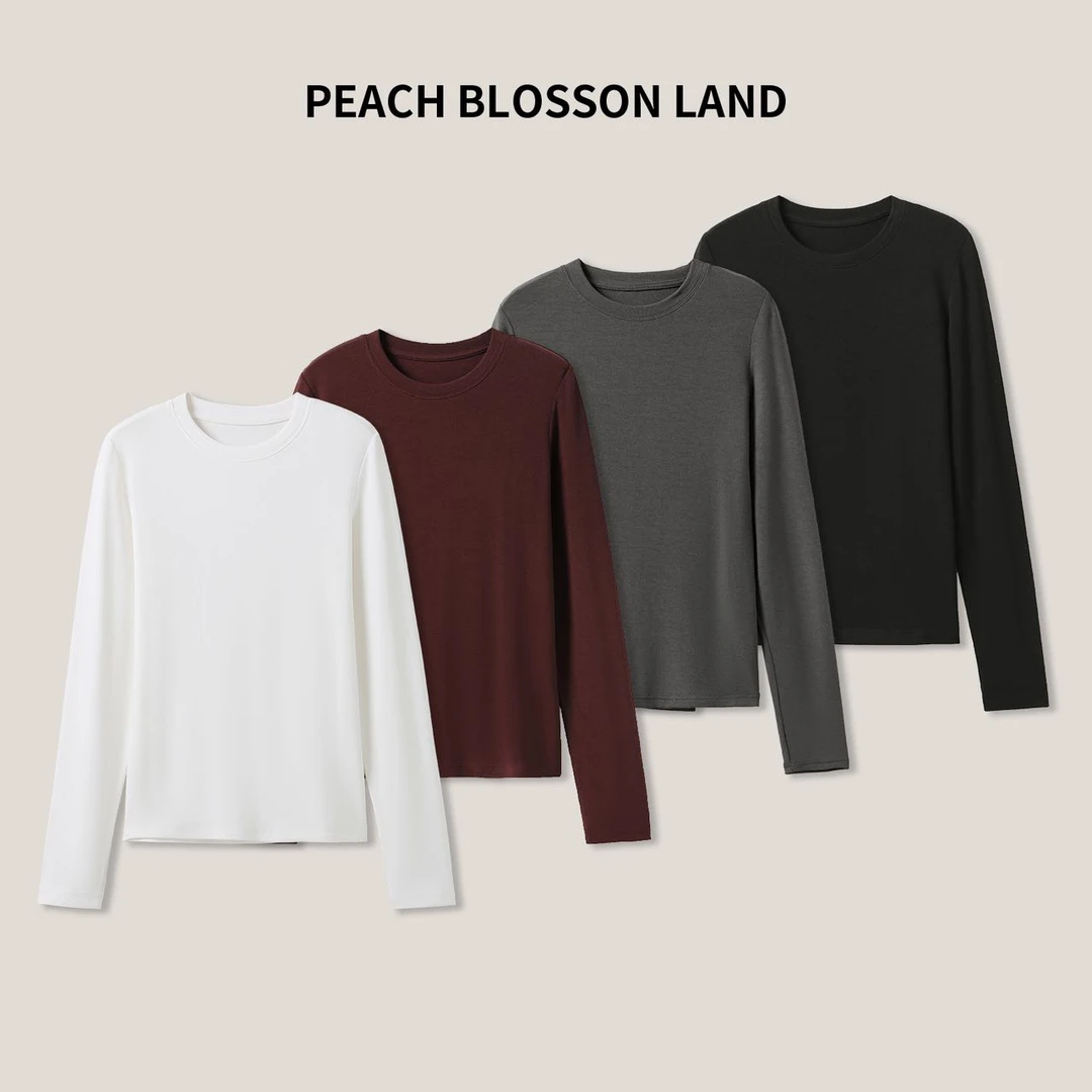 《金哥》女半高领绵羊毛打底衫 显瘦百搭长袖T恤洋气SS23209