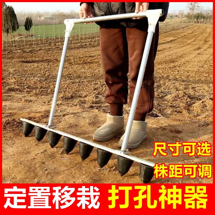 种草莓神器打孔种植蔬菜农用打洞移苗打坑打眼草莓移苗定植打窝器