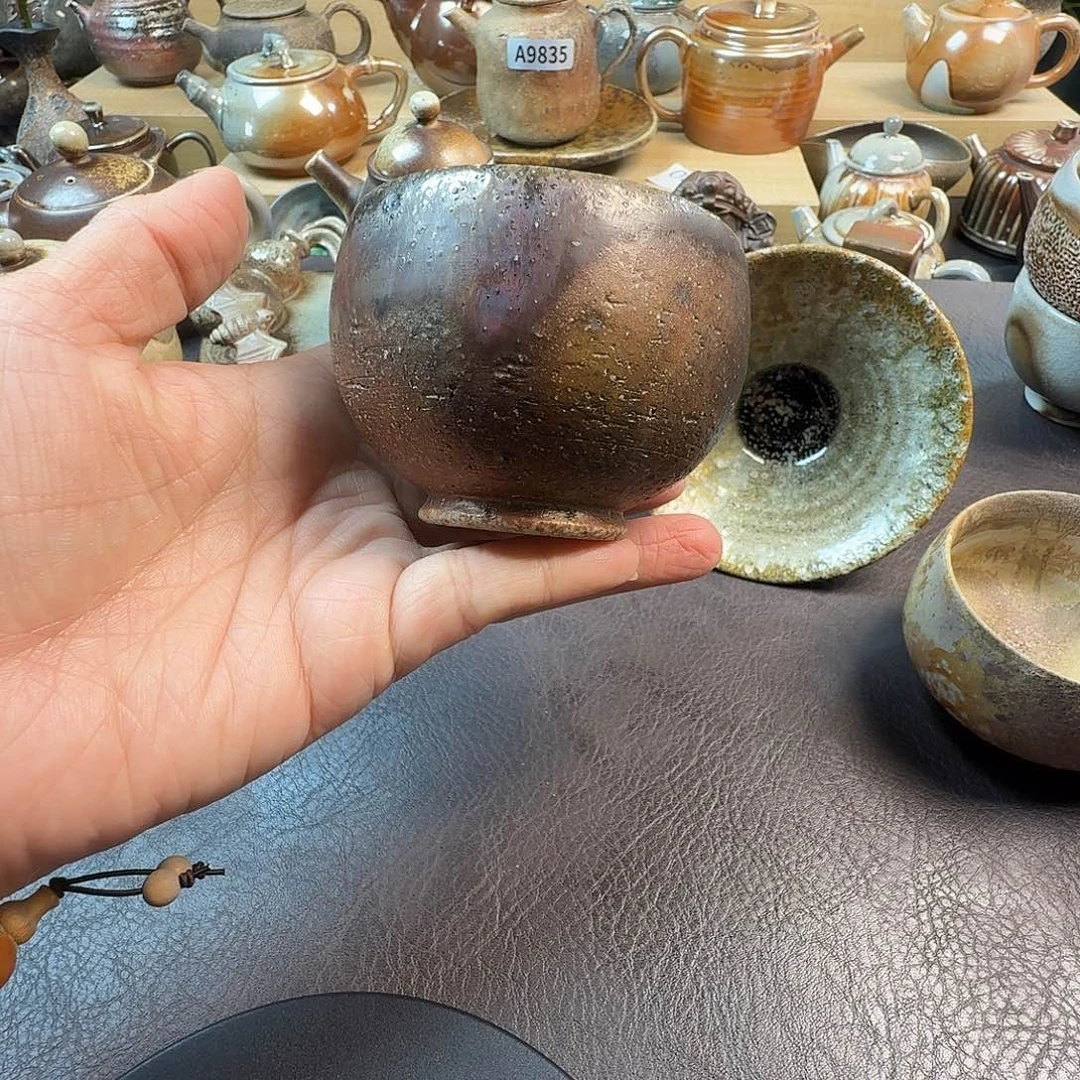 手工手作柴烧主人杯