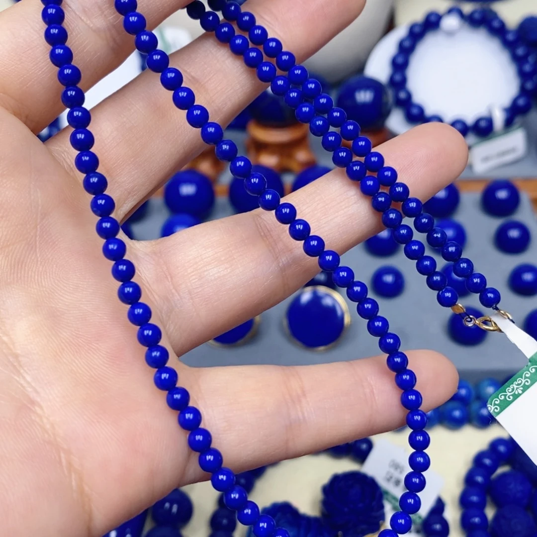 青金石18K金镶嵌颈饰