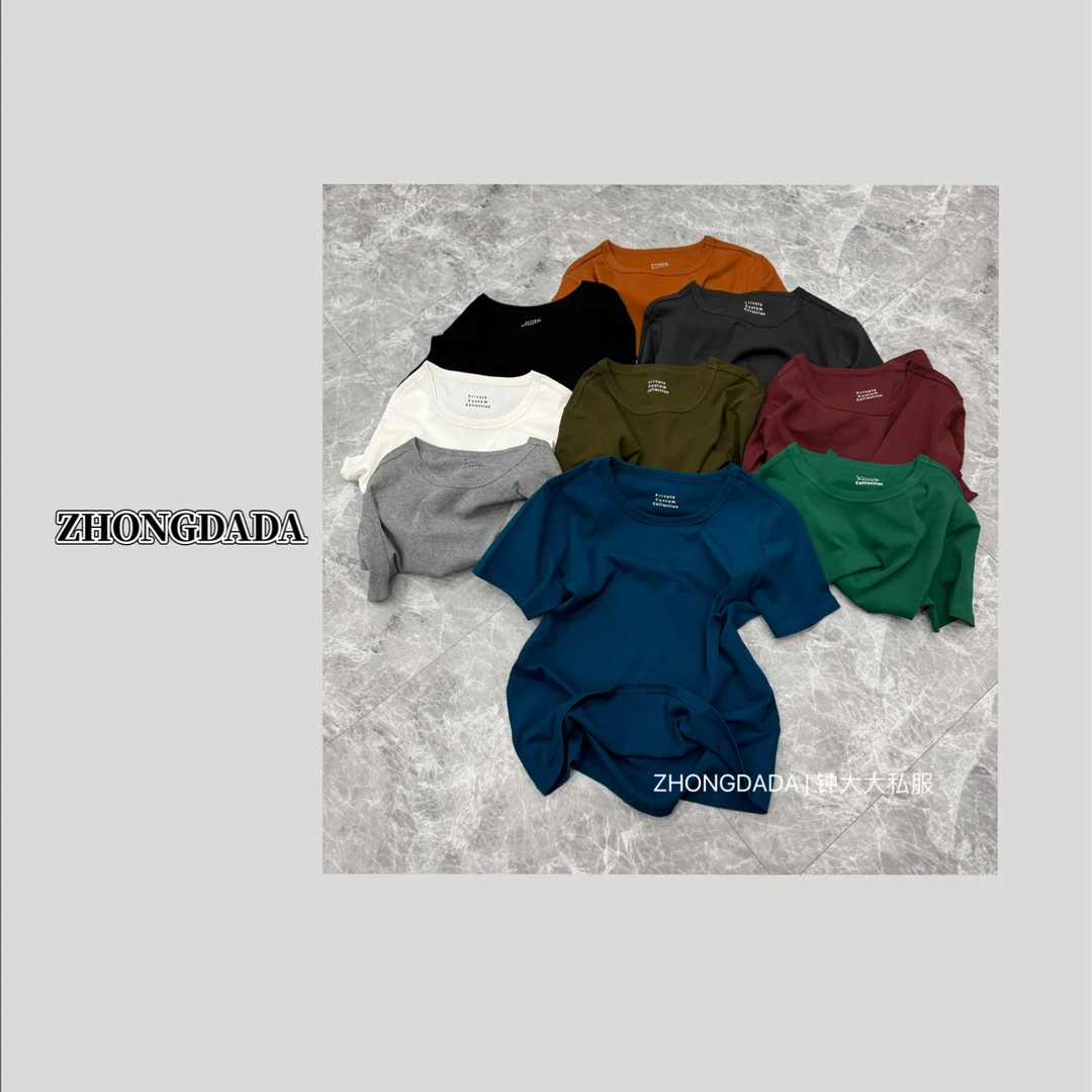 ZHONG大大【人见人爱】短袖T恤2025新款圆领简约百搭显瘦上衣576*