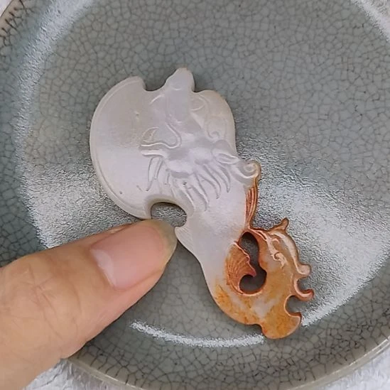 摆件开片瓷器瓷片摆件