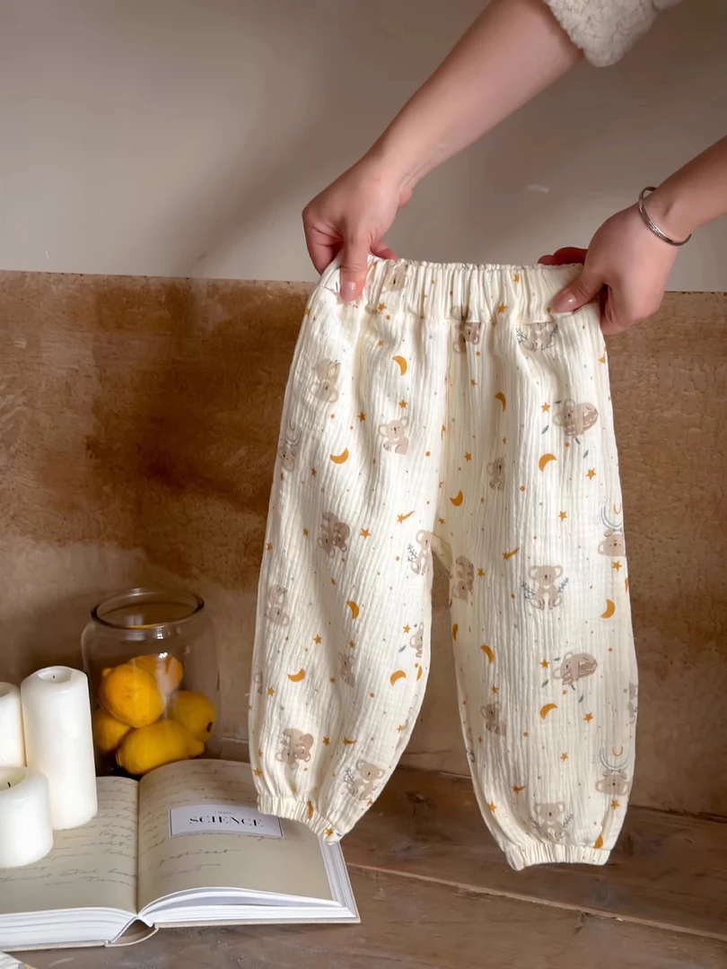 我们俩-福利款小童棉纱布裤子