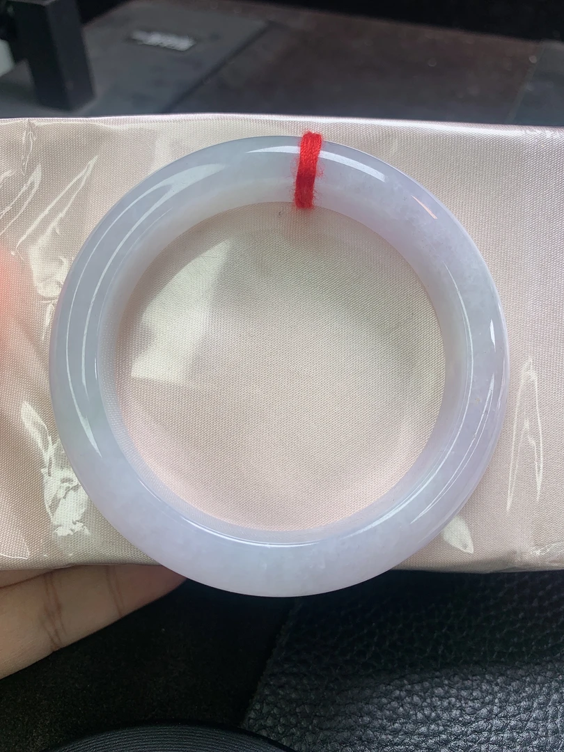 A218缅甸天然A货翡翠56-57圈口正圈手镯07490003515