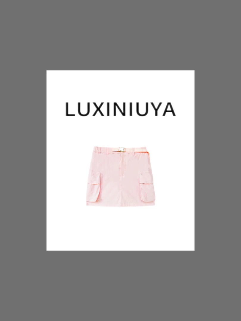 【LUXINIUYA】巨有型！夏季必穿大口袋薄款工装半裙#CX3700