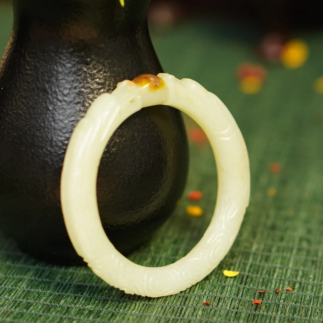 20世纪和田玉手镯/HY067709/金玉良缘/槐荫山房