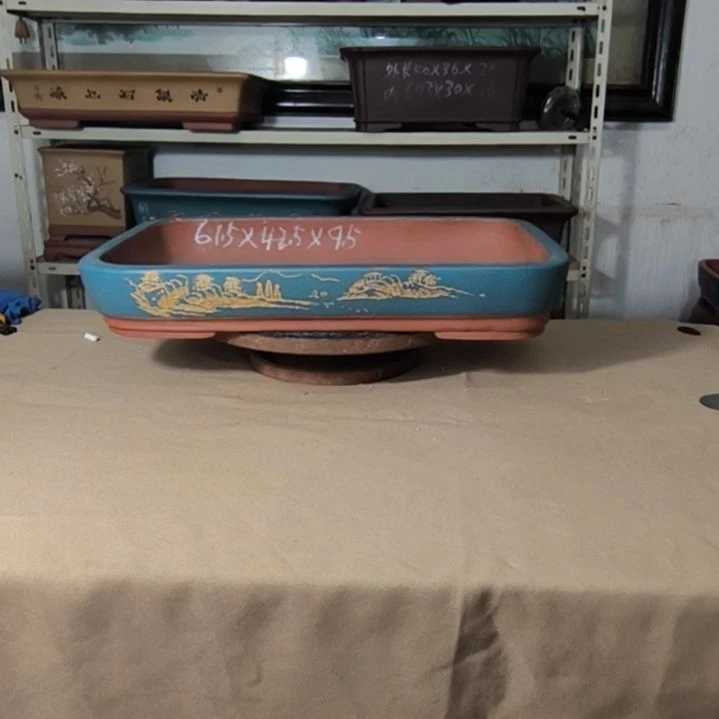 花盆紫砂宝蓝色小号水