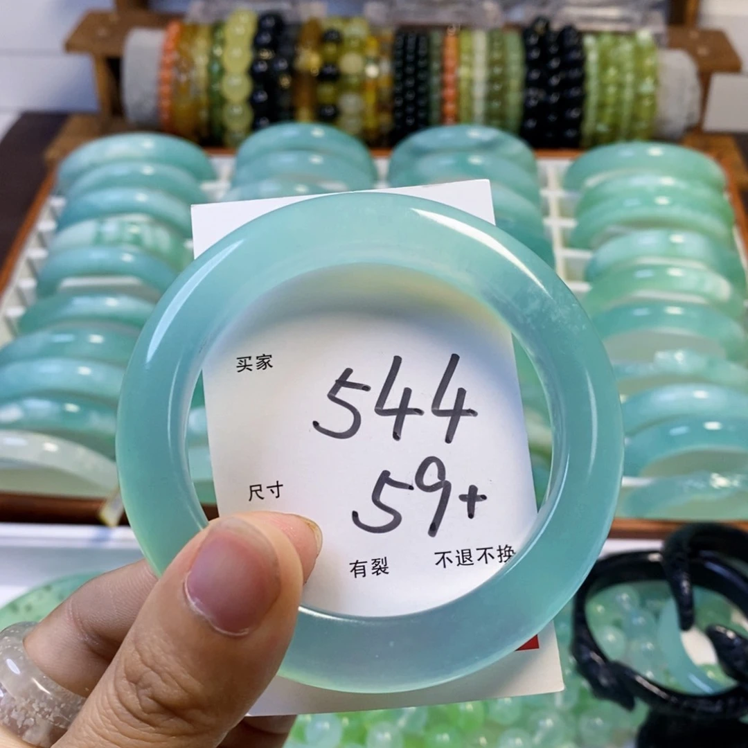 未镶嵌蛇纹石玉手镯浅*·