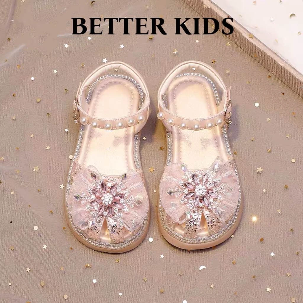 BETTER KIDS/好孩子儿童凉鞋女童2025新夏季女孩蝴蝶结甜美公主鞋