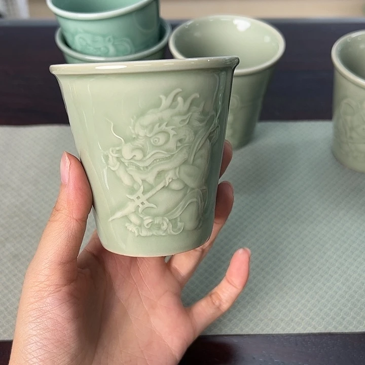 龙泉云间青瓷小米茶器