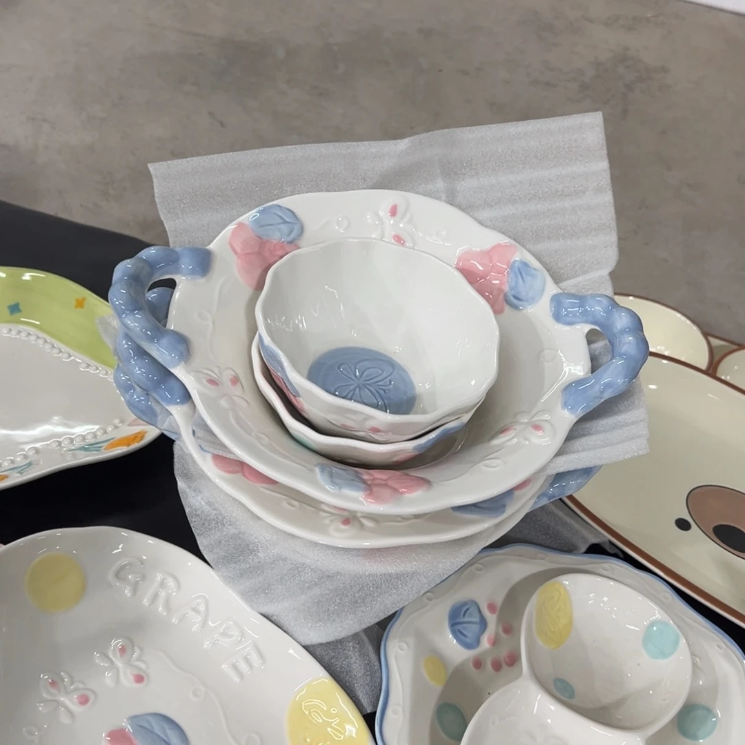 瓷高温陶瓷釉下彩正品！送2个勺子