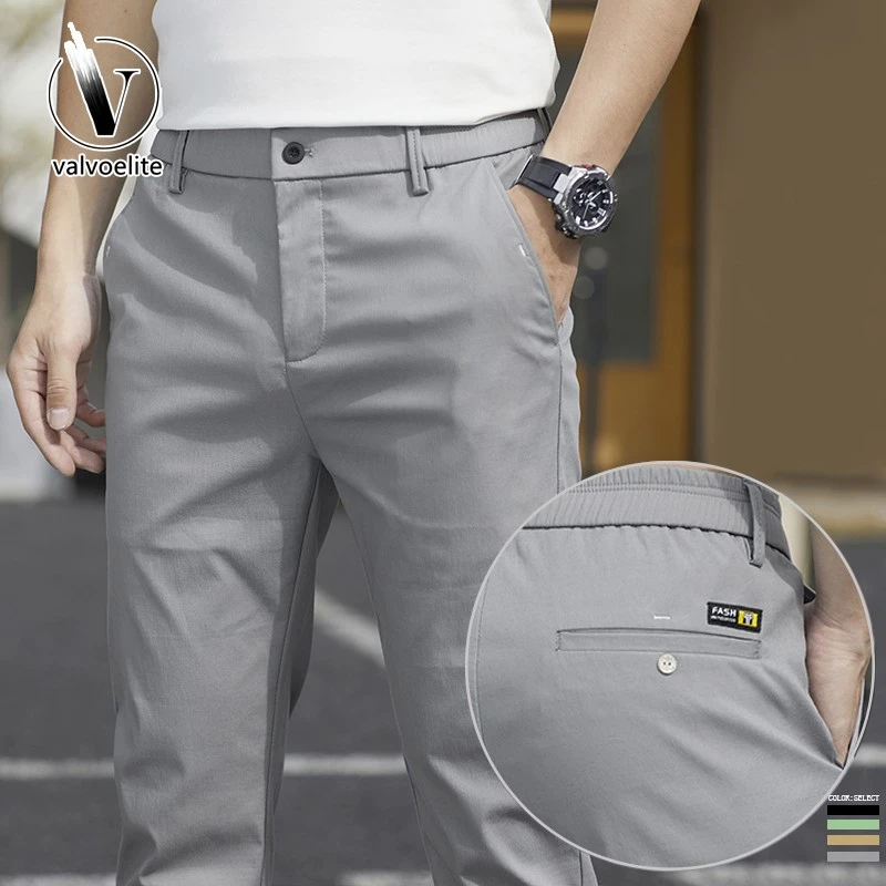 VALVOELITE夏新款休闲裤男士修身直筒裤百秋冬男款保暖运动直筒裤