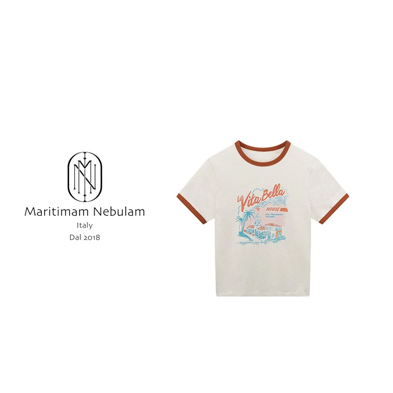 MN"加州落日" 夏季短袖圆领休闲上衣 SZ1202