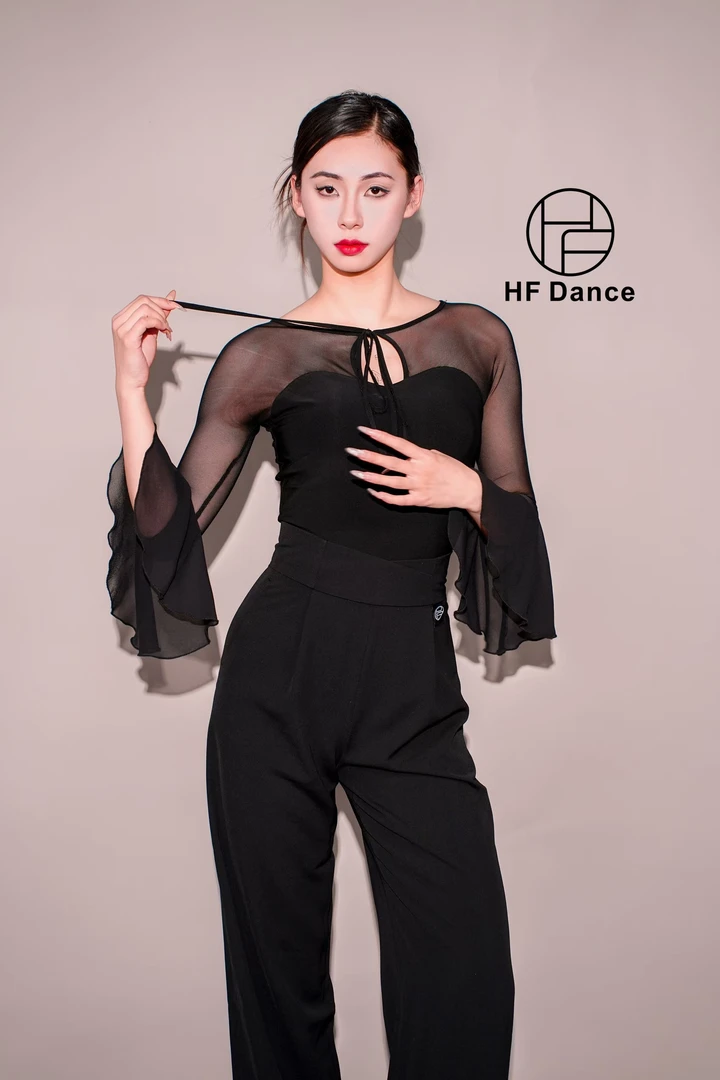 【HF品牌】Y98两穿系带 摩登舞上装