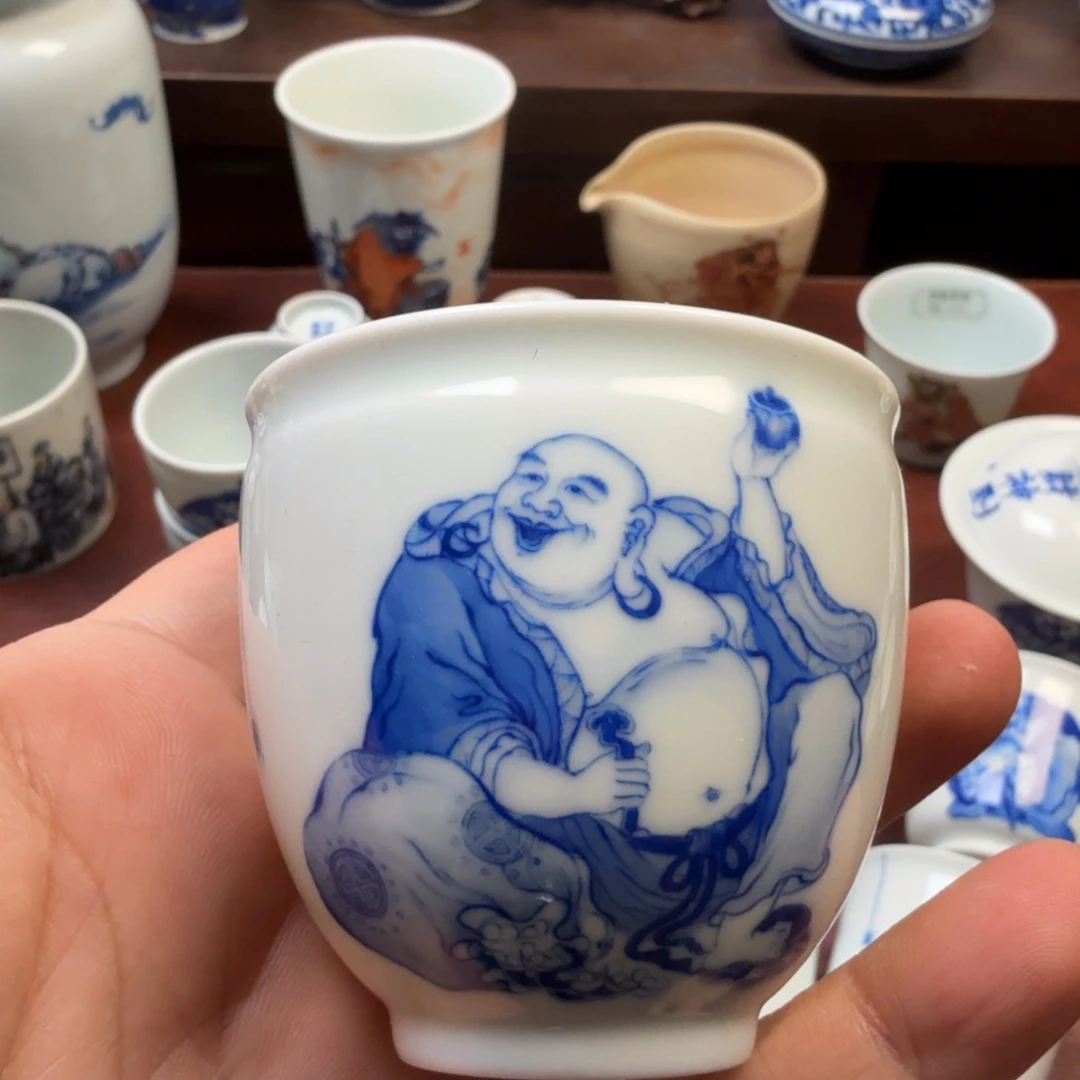 现代景德镇全手工全手绘茶器东**天