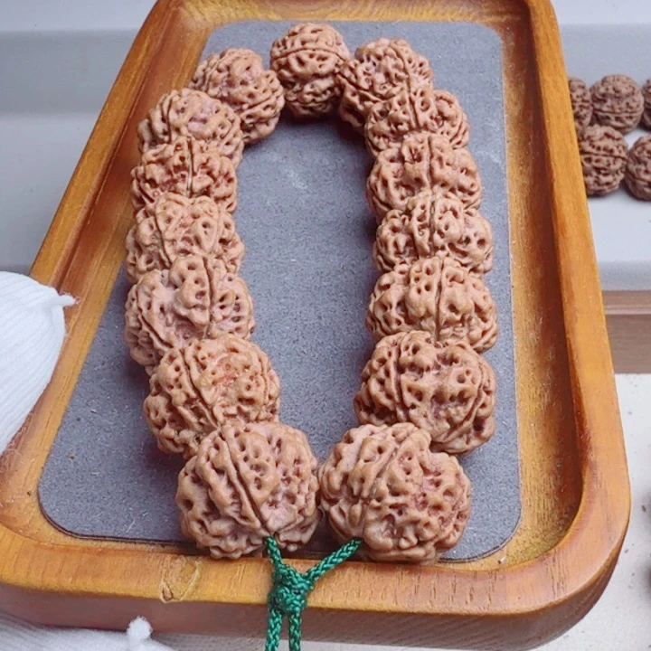 金刚菩提手串原生态梁铁籽五星梅花双龙粗筋楼空订制