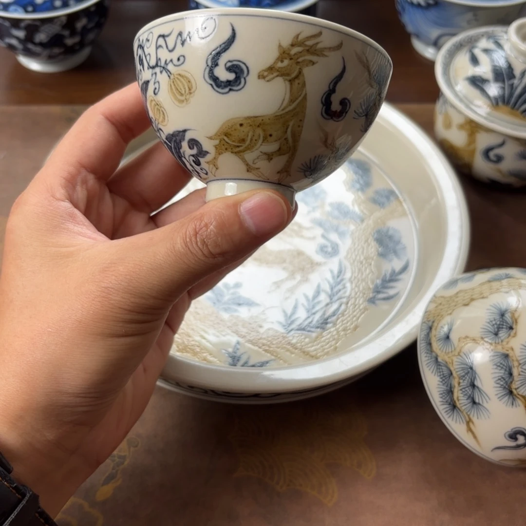 摆件景德镇手绘茶器