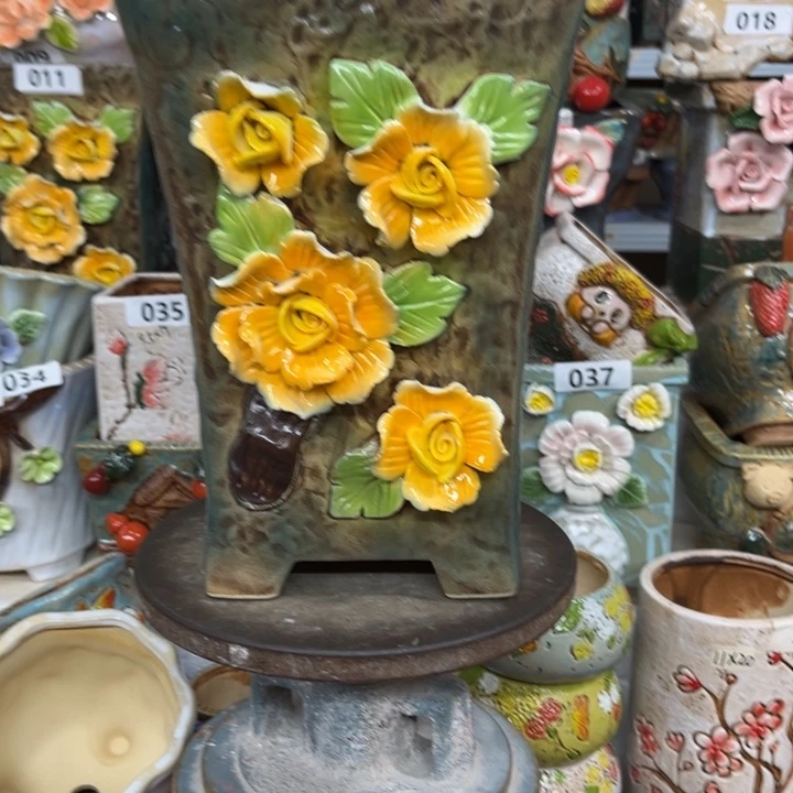 紫砂花盆粗陶材质多肉花盆