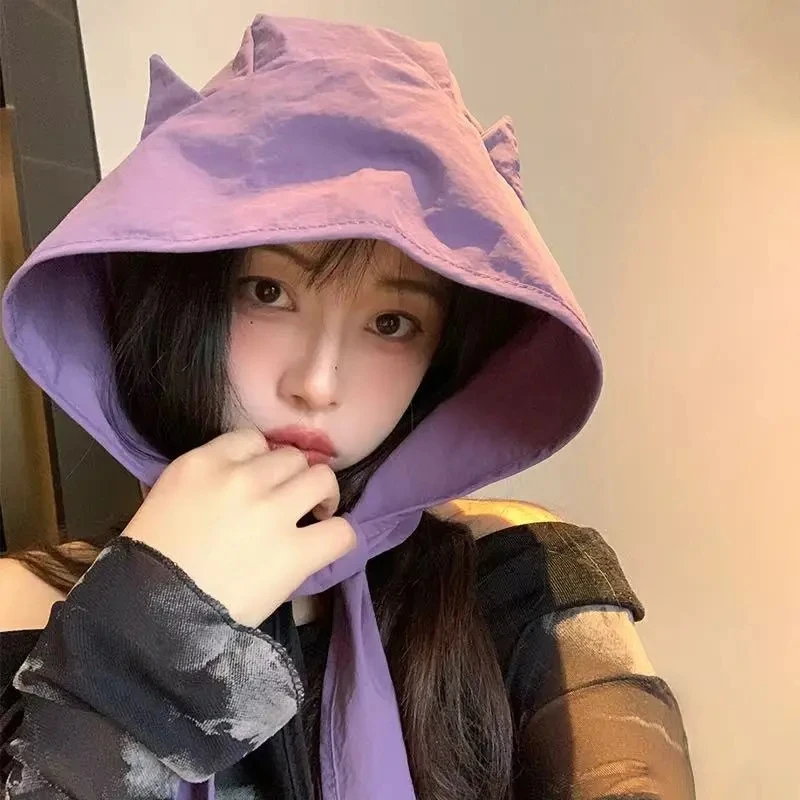 日系可爱绑带耳朵速干渔夫帽子女春夏季薄款防晒遮阳头巾帽百搭