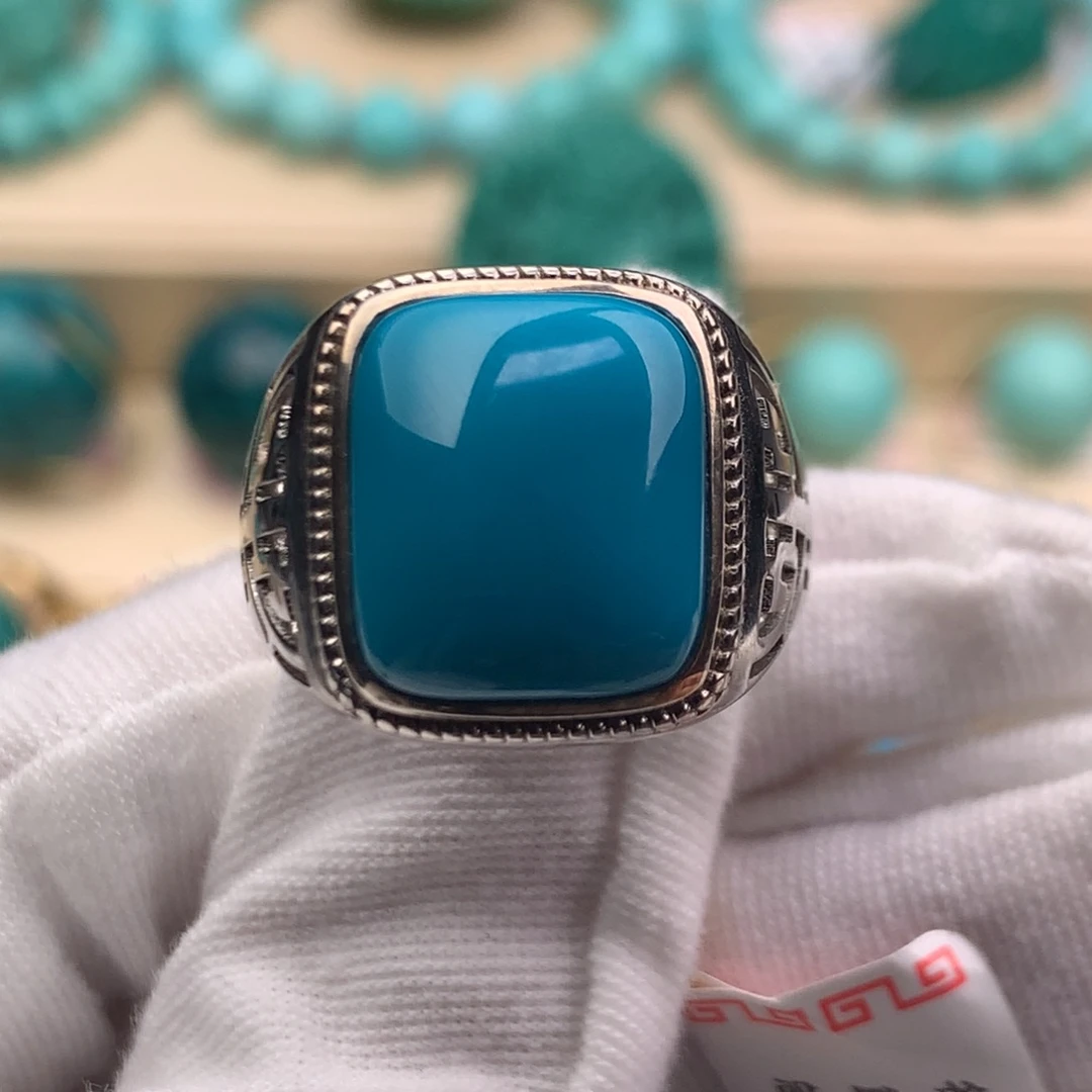 绿松石银S925镶嵌珠宝奇石