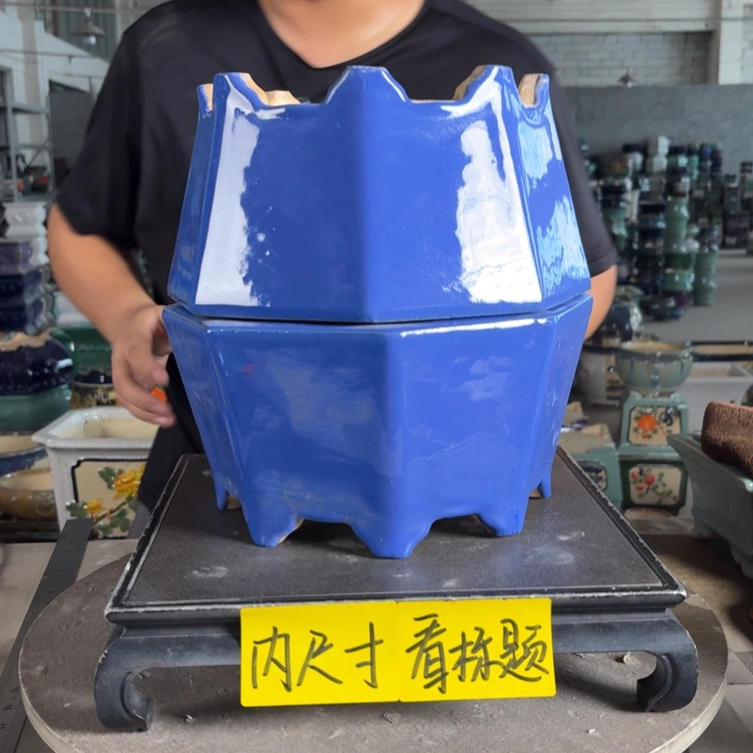 。一风堂石湾花盆 瑕疵 内22*11