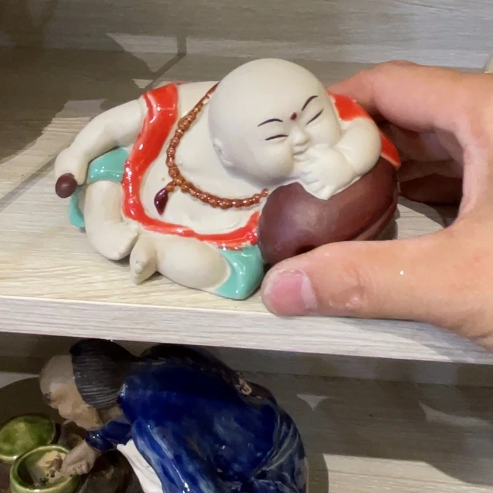 石湾公仔衬托盆景