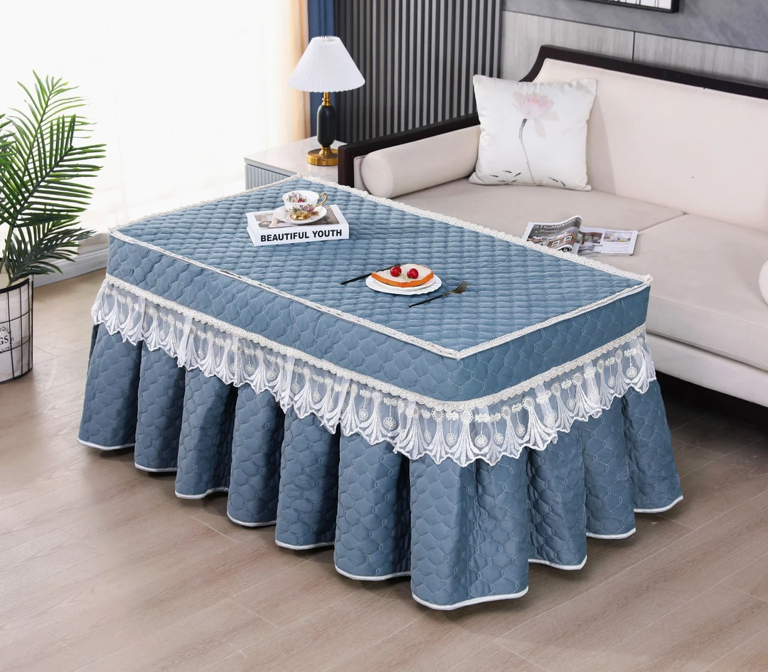 2025款水貂绒加厚长方形烤火罩取暖桌罩加绒烤火炉罩套电炉套罩