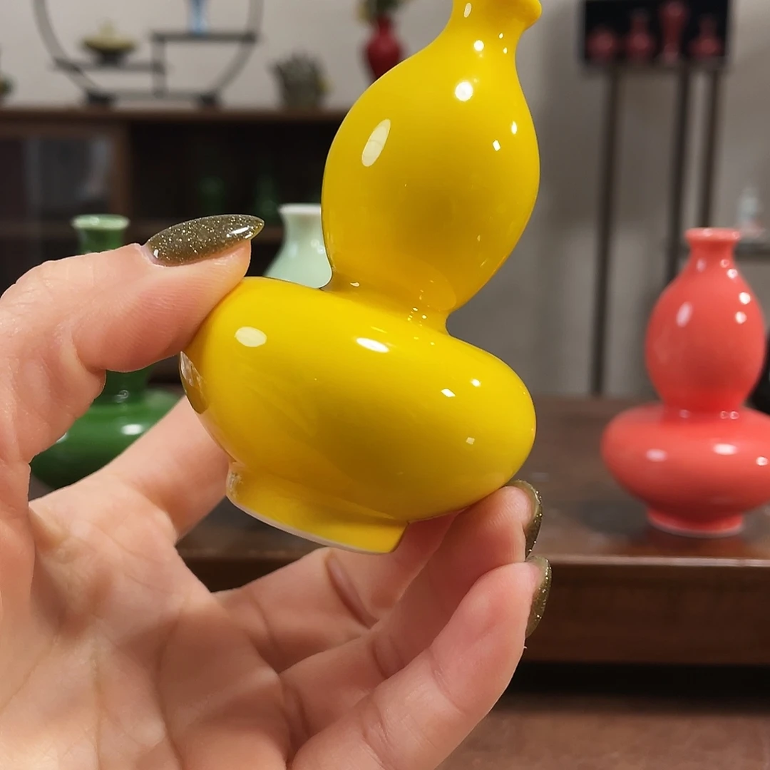 瓷片陶瓷小花瓶摆件