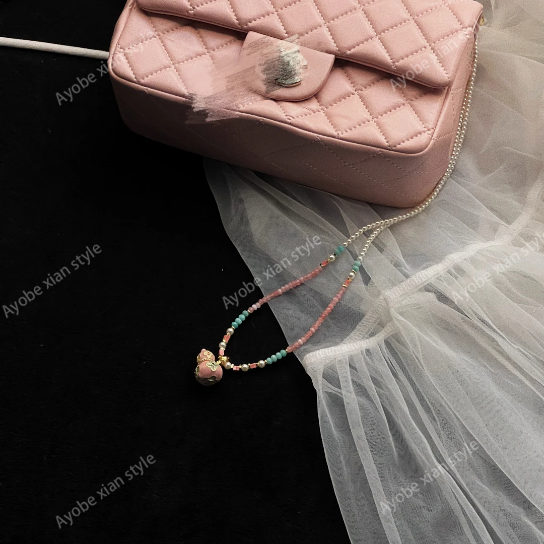 【Ayobe】多巴胺女孩~彩色珠珠小葫芦项链多元配饰2025新款时尚单品